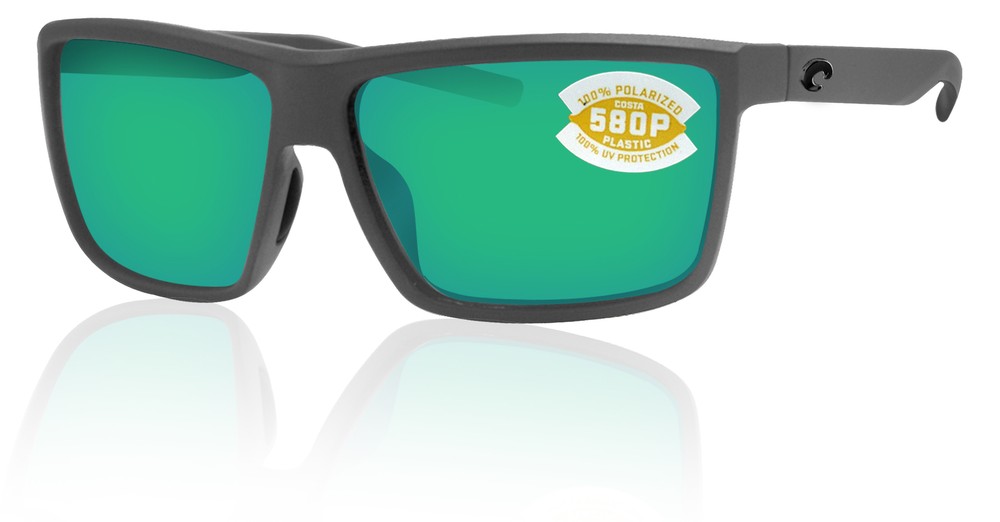Costa Del Mar Rinconcito Matte Gray Green Mirror 580 Plastic Polarized Lens