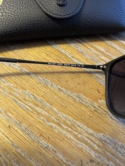 New Ray-Ban RB4186 CHRIS GRADIENT GRAY 54/18MM – MATTE RUBBER BLACK Sunglasses