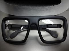 Mens Women OVERSIZE VINTAGE RETRO Clear Lens EYE GLASSES Large Matte Black Frame