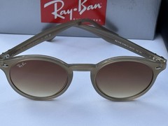NEW Ray-Ban RB2180 6166/13 Polished Light Brown / Gradient Brown Sunglasses 49mm