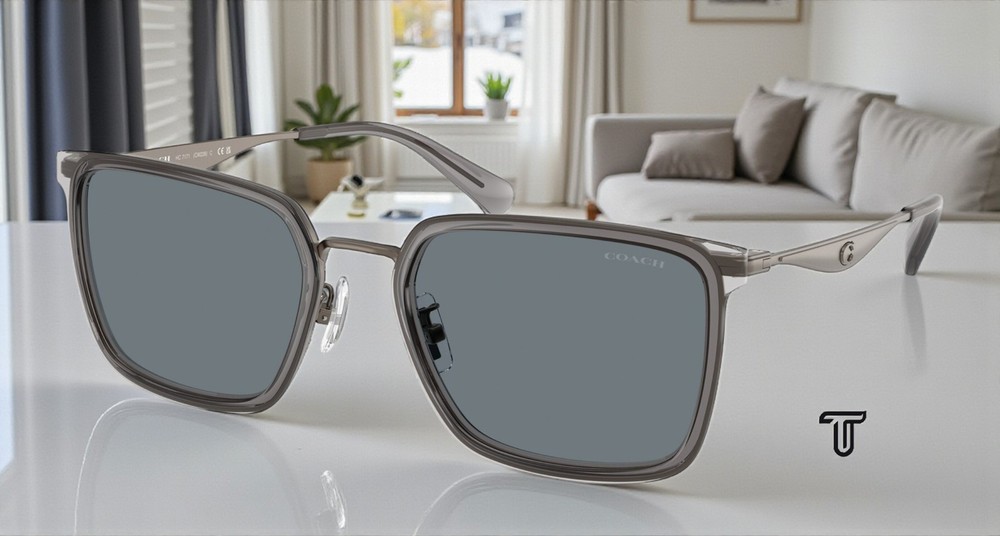 COACH HC7171 945755 Cw226 Gunmetal Grey Grey Solid 56 mm Men’s Sunglasses