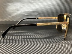 VERSACE VE2238 143687 Gold/Matte Black Rectangle 61 mm Men’s Sunglasses