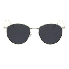 Round Oval Sunglasses Vintage Unisex Fashion Thin Metal Frame Flat Lens