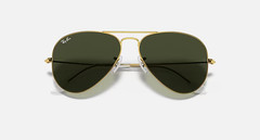 Ray-Ban RB3025 W3234 55-14 135mm Sunglasses Arista Gold, G-15 Green Lenses NEW!