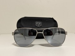 Revision Military Alphawing Aviator Sunglasses Silver Stainless Steel 59-13-125