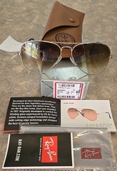 🔥 Ray-Ban Original Aviator Sunglasses RB3025 5033 Gold | Clear Gradient Brown