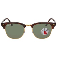 Ray Ban Clubmaster Polarized Green Classic G-15 Unisex Sunglasses RB3016990/5851