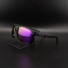 Oakley Style Holbrook Like Sunglasses: Matte Black/ Purple Polarized UV400