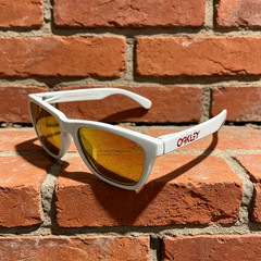 Oakley Frogskins OO9245 Sunglasses White Frame Ruby Lenses