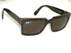 RAY BAN RB2191 INVERNESS 54-18mm TORT POLARIZED CRYSTAL RECTANGULAR SUNGLASSES