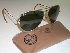 58mm VINTAGE B&L RAY BAN COIL WRAP-AROUNDs G15 GOLD PLATED AVIATOR SUNGLASSES