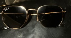 Ray-Ban Hexagonal Sunglasses Gold/Brown Polarized – Excellent condition