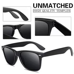 Classic Square Polarized Sunglasses Men Women Retro Black Sun Glasses Male