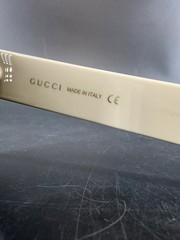 Gucci GG0255S Sega Ivory Green Stripe Sport Sunglasses 003 Case