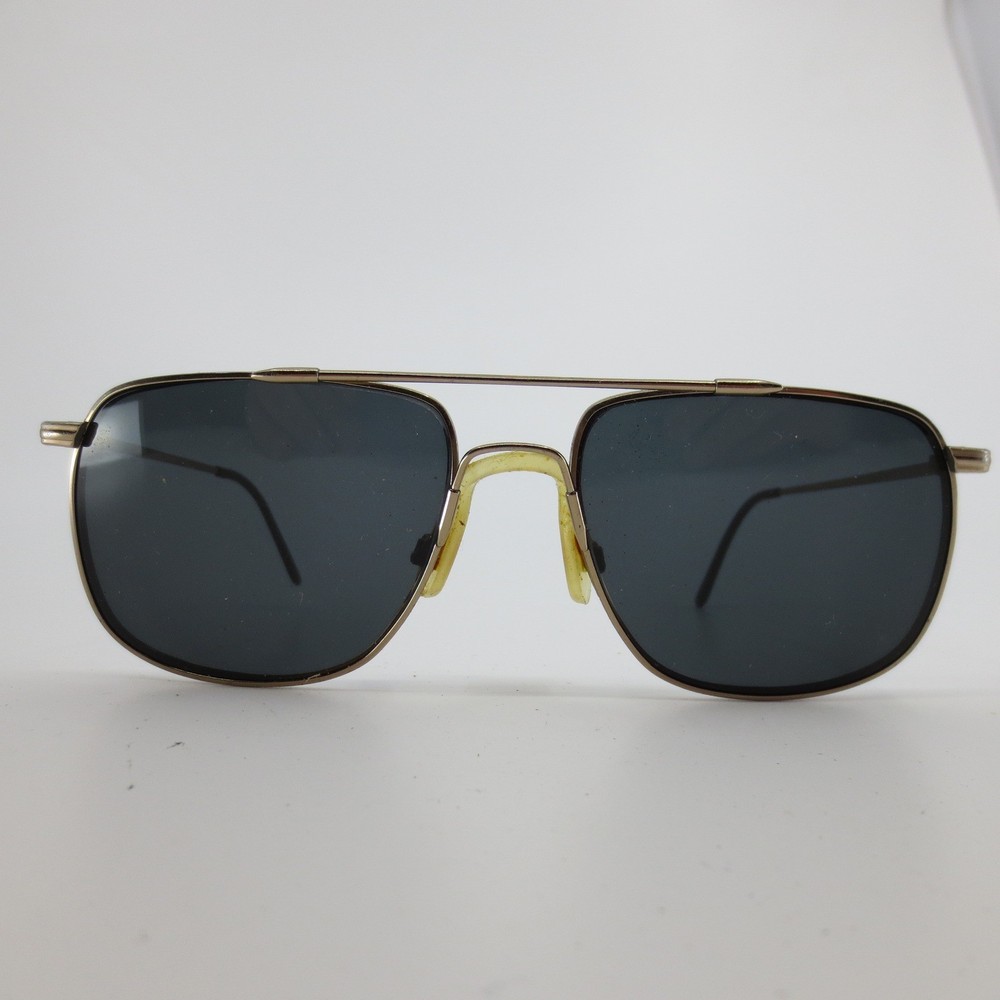 Marchon Autoflex 10 Gold Navigator Sunglasses Flexon 55-16 Mens Vintage Style