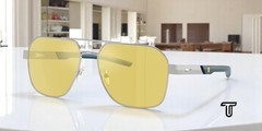 FERRARI SCUDERIA FZ5003 103 V9 Silver Yellow Mirror 57 mm Men’s Sunglasses