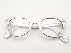 Vintage Cat Eye Tura Floral Aluminum Eyeglasses Frame Only for Parts/Repair