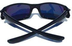 NEW Oakley FIVES Squared Black POLARIZED Galaxy Blue Mirror Lens Sunglass 9238