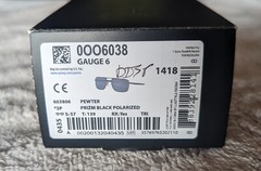 Oakley GAUGE 6 OO6038-0657 sunglasses NEW IN BOX Pewter Black PRIZM POLARIZED