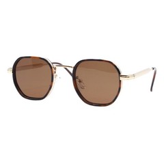 Retro Soft Square Sunglasses Metal Plastic Double Frame UV400 Unisex Vintage