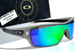 NEW Oakley TURBINE ROTOR Matte Grey POLARIZED Galaxy Jade Lens Sunglass 9307