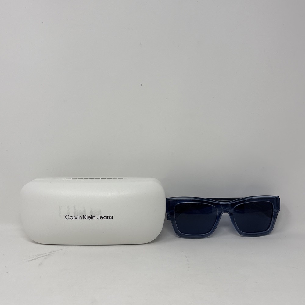 CALVIN KLEIN JEANS Unisex Adult Sunglasses CKJ24609S – Blue with Solid Blue Lens
