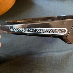 Harley Davidson Branded Sport Sunglasses Wide Coverage Style Black Plastic Frame