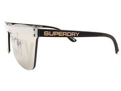 Superdry Electroshock Rimless Sunglasses Black with Silver Mirror Lens 127