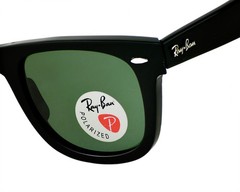 Ray-Ban RB2140 Original Wayfarer Black Frame Polarized Green Lenses 50mm Unisex