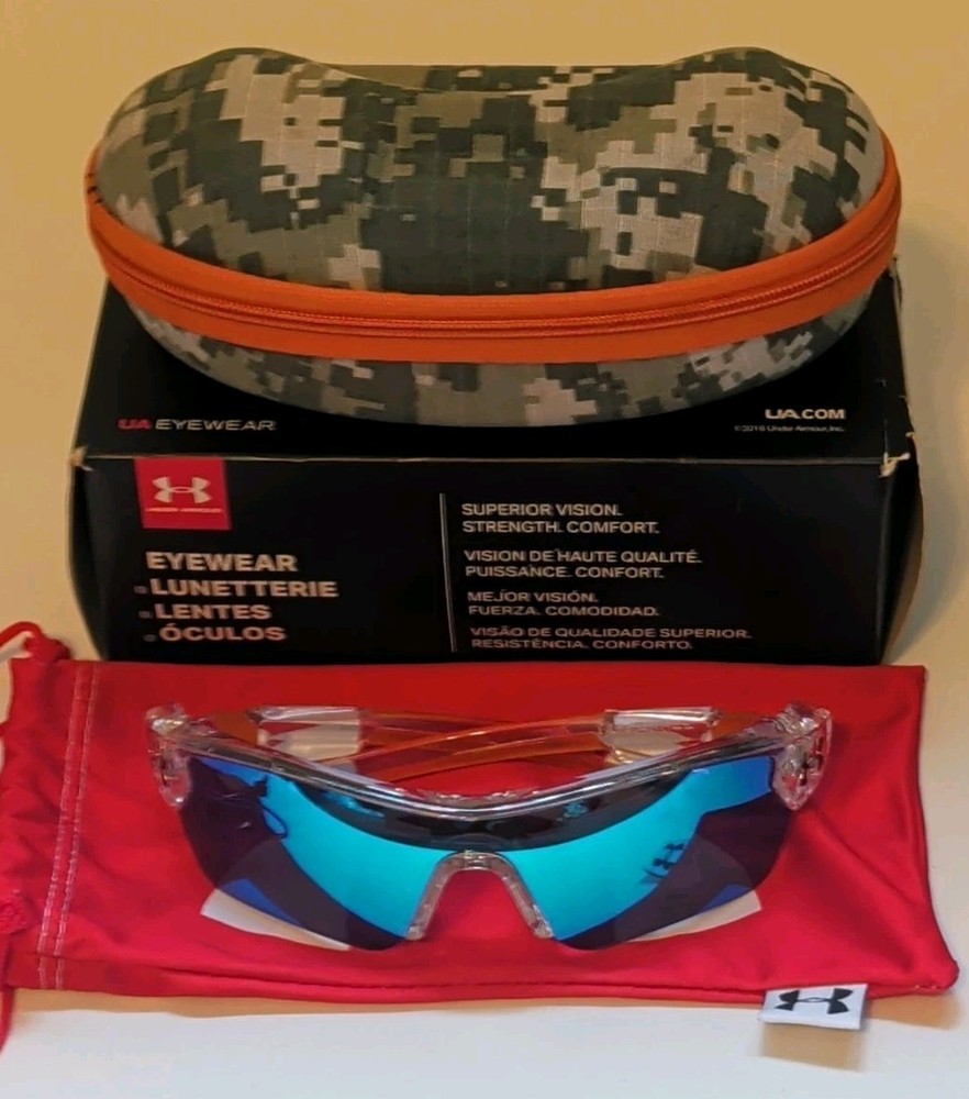Under Armour Menace Crystal Clear Blue Sunglasses Orange Multi 8600095-141461