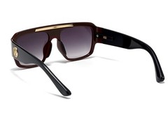 Men’s Sunglasses Fashion Dark Black Lens Brown White Thick Frame Designer Hot