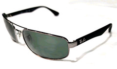 Ray Ban RB3445 004 Gunmetal Wrap Green Sunglasses 61-17 130