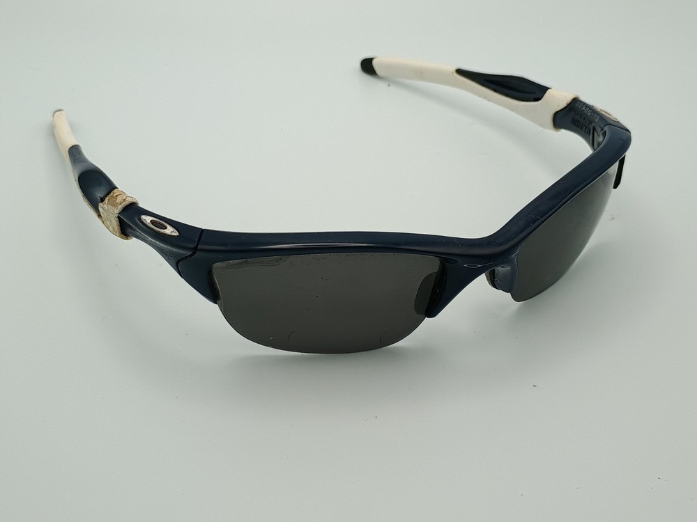 OAKLEY Half Jacket 2.0 Sunglasses Black/White, Grey Lenses OO9154-13, 62-15-133.