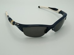 OAKLEY Half Jacket 2.0 Sunglasses Black/White, Grey Lenses OO9154-13, 62-15-133.