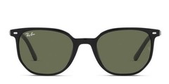 Ray-Ban Unisex Elliott RB2197F Designer Sunglasses Shiny Blk Frame/Green Glasses