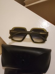 DIFF Eyewear Oversized Square 51mm Nola Sunglasses Sage Green