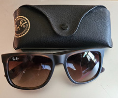 Ray-Ban Justin Nylon Frame Brown Gradient Lens Unisex Sunglasses RB4165 & Case