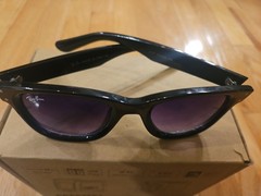 Ray-Ban Sunglasses Black with Clear Lenses and Blue-Violet Filter