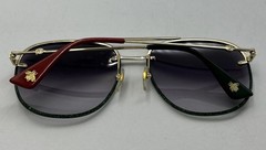 AUTHENTIC GUCCI SUNGLASSES 62-16-145 GG0227S 001 GOLD /GRAY LENSES MADE IN ITALY