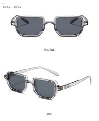 Rectangle Candy Color Sunglasses Gradient Lens UV400 Unisex Beach Party Wear