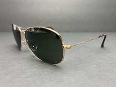 Ray-Ban Cockpit RB 3362 001/51 Sunglasses Gold Frame, Green Lenses Italy
