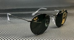 RAY BAN RB3447 919931 Black Green G-15 Round Men’s 47 mm Sunglasses