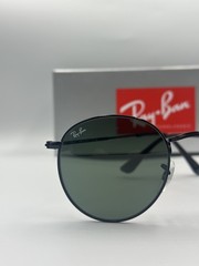 Ray-Ban Sunglasses RB3447 Round Metal Black Frame Green Classic Lens 50mm Unisex