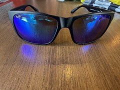 Maui Jim Red Sands MJ432-2M Sunglasses Matte Black/Blue 59 17 140 #991