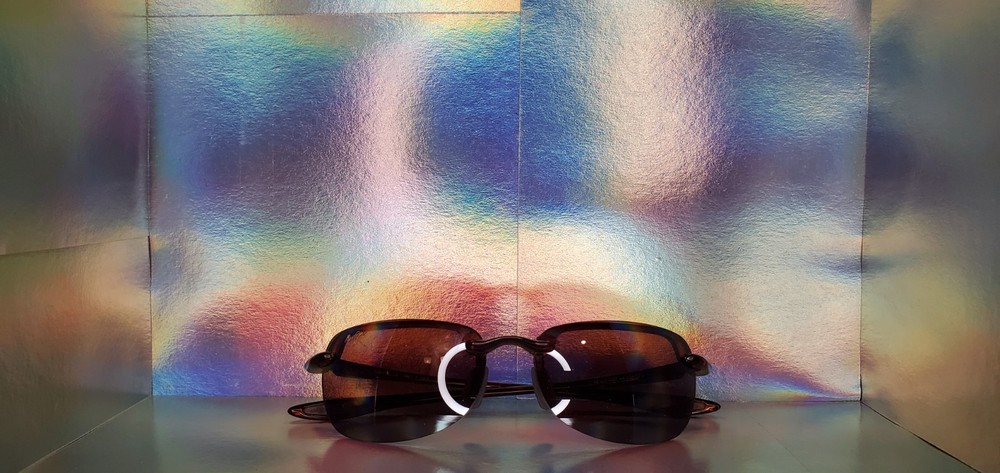 Maui Jim MJ-408-10 rimless sunglasses, classic beach look, polarized lenses