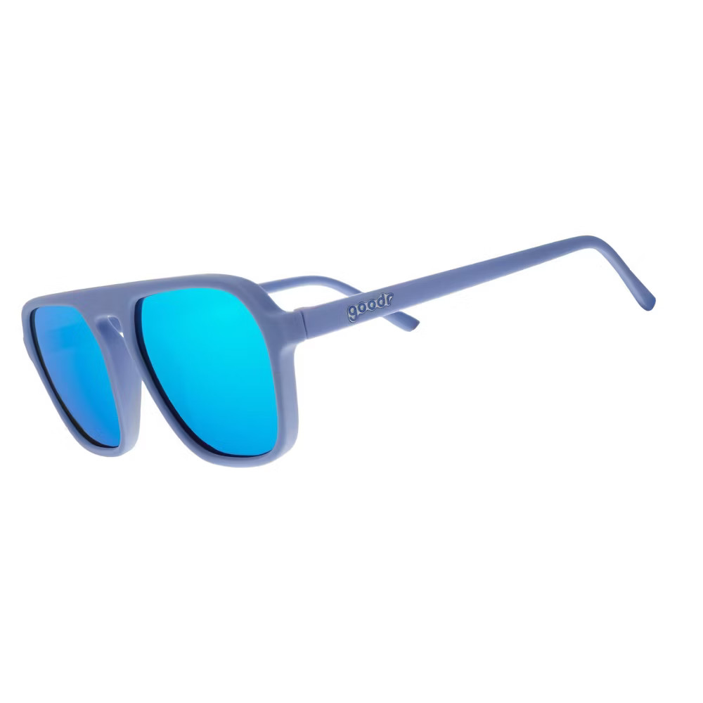 goodr Adult Square Roller Rink Royalty Plastic Square Sunglasses – Blue