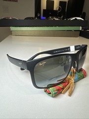 Maui Jim Red Sands MJ432-2M Matte Black Sunglasses 59-17-140 Neutral Grey Lens