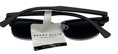 Perry Ellis Mens Sunglass Matte Grey Plastic Square, Solid Smoke Lens PE98 2