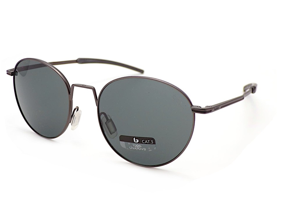 Bolle Radiant Round Sunglasses Unisex Matte Gunmetal with TNS Lenses BS145002