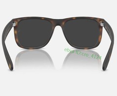 Ray-Ban RB4165 Justin 865/87 Sunglasses Polished Dark Grey Matte Havana UV 54MM